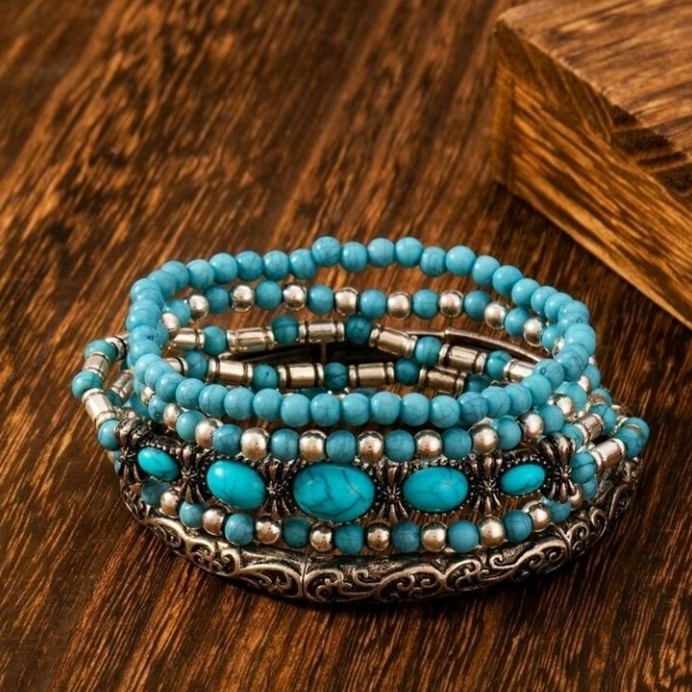 3 Pieces, Earrings, Ring & Stack Bracelets. Bundl… - image 4